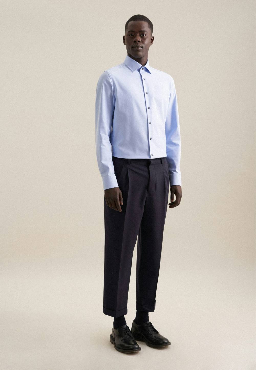 Seidensticker Twill Performance-Hemd In Slim Mit Kentkragen