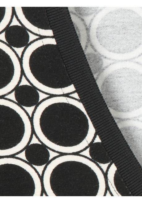 VIA APPIA DUE 3/4-Arm-Shirt Mit V-Ausschnitt Und Allovermuster - Schwarz Gemustert Sheego