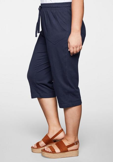 Sheego 3/4-Hose Mit Schlupfbund, Aus Jersey - Marine Sheego