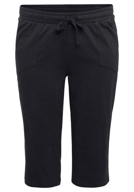 Sheego 3/4-Hose Mit Schlupfbund, Aus Jersey - Schwarz Sheego