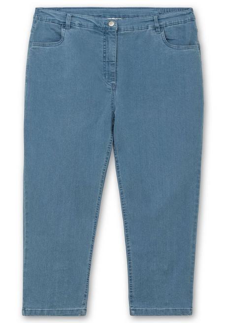 Sheego 3/4-Jeans Mit Zierschnürung Hinten Am Saum - Blue Denim Sheego