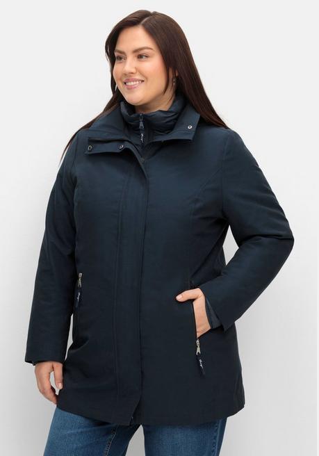 Sheego 4-in-1 Outdoorjacke Mit Kapuze - Nachtblau Sheego