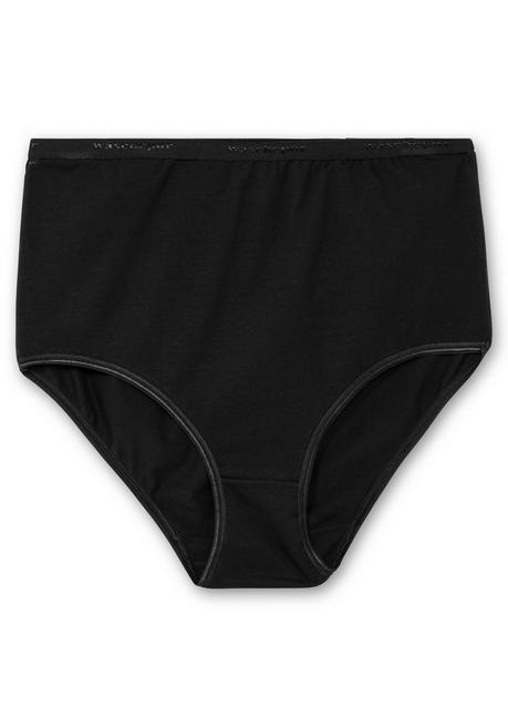 Wäschepur 5er-Pack Taillenslips, Aus Baumwollstretch - Schwarz Sheego