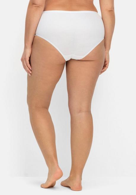Wäschepur 5er-Pack Taillenslips, Aus Baumwollstretch - Weiß Sheego