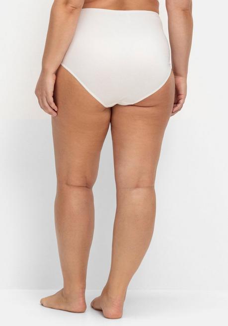 Sheego 5er-Pack Taillenslips Mit Hohem Beinausschnitt - Schwarz+weiß+marine Sheego