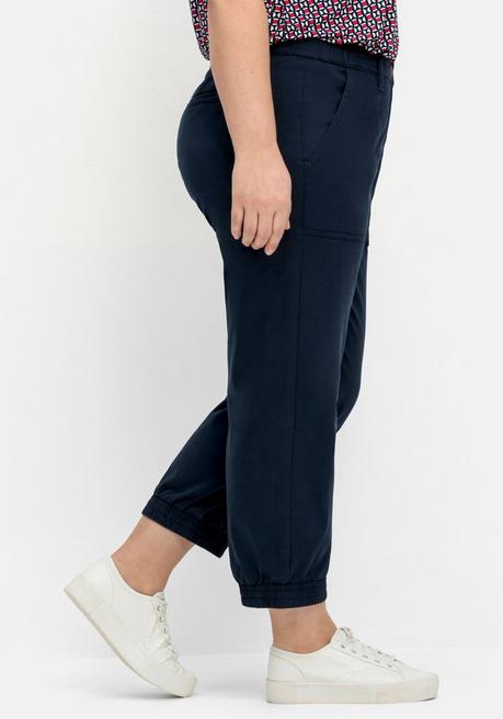 Sheego 7/8-Cargohose Mit Gummibund Und Elastischem Saum - Nachtblau Sheego