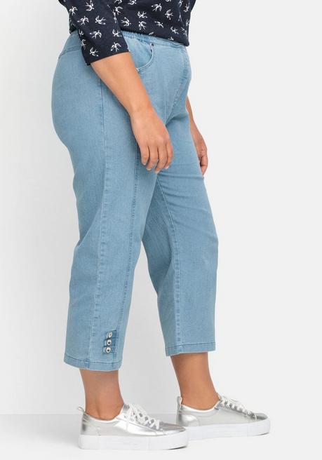 Sheego 7/8-Jeans Mit Zierknöpfen Am Saum - Blue Denim Sheego