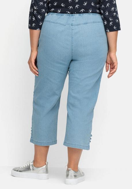 Sheego 7/8-Jeans Mit Zierknöpfen Am Saum - Blue Denim Sheego