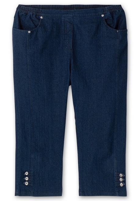 Sheego 7/8-Jeans Mit Zierknöpfen Am Saum - Dark Blue Denim Sheego