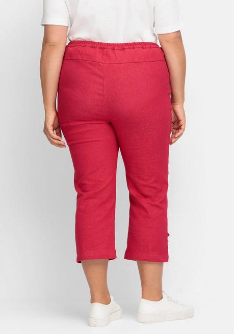 Sheego 7/8-Jeans Mit Zierknöpfen Am Saum - Rot Sheego