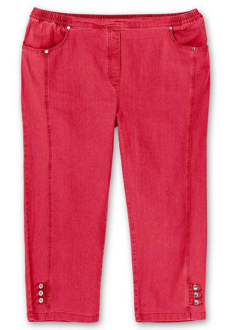 Sheego 7/8-Jeans Mit Zierknöpfen Am Saum - Rot Sheego