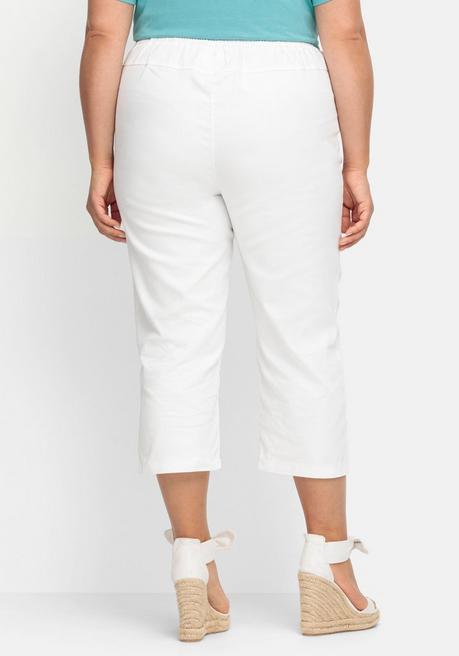 Sheego 7/8-Jeans Mit Zierknöpfen Am Saum - White Denim Sheego