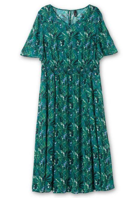 Sheego Abendkleid Aus Chiffon, Mit Unterkleid - Smaragd Sheego