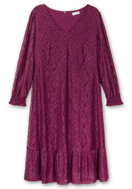 Sheego By Joe Browns Abendkleid Aus Elastischer Spitze, Mit Unterkleid - Brombeer Sheego