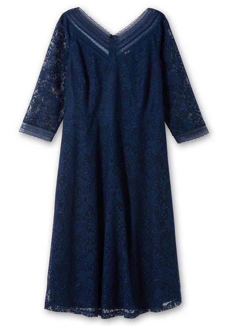 Sheego Abendkleid Aus Floraler Spitze - Marine Sheego