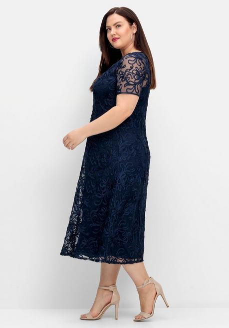 Sheego Abendkleid Mit Dekorativen Zierborten - Marine Sheego