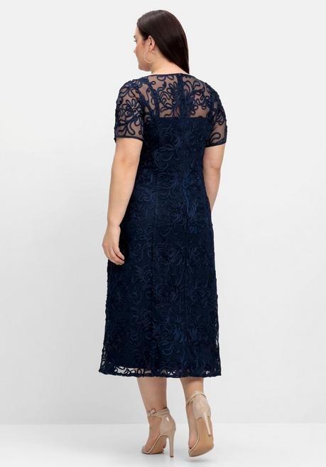 Sheego Abendkleid Mit Dekorativen Zierborten - Marine Sheego