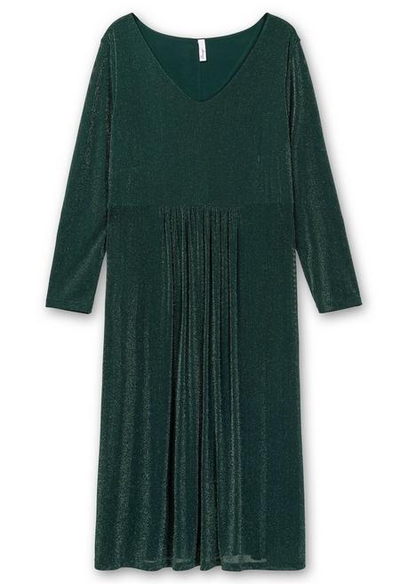 Sheego Abendkleid Mit Mesh Und Effektgarn - Tiefgrün Sheego