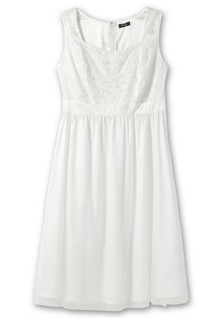 Sheego Abendkleid Mit Stickerei Und Perlen - Offwhite Sheego
