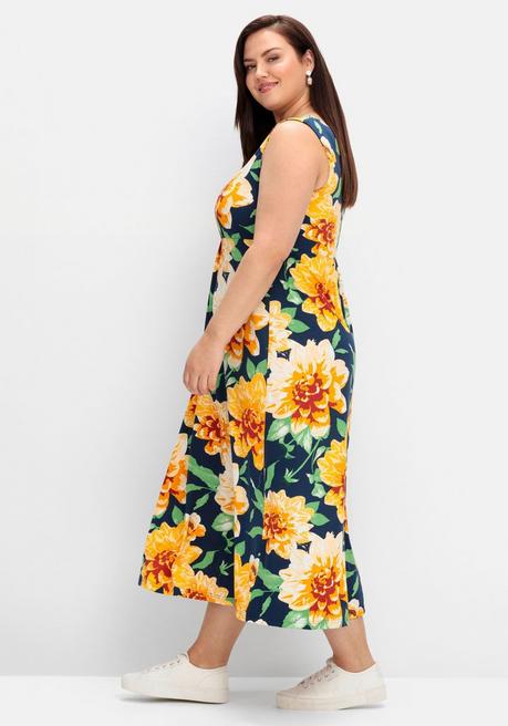 Sheego By Joe Browns Ärmelloses Jerseykleid Mit Blumendruck - Marine Gemustert Sheego