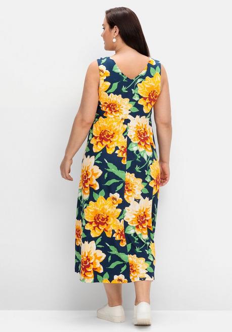 Sheego By Joe Browns Ärmelloses Jerseykleid Mit Blumendruck - Marine Gemustert Sheego