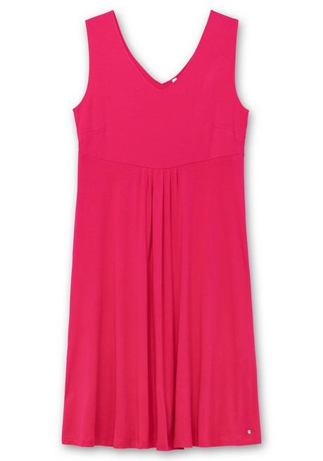 Sheego Ärmelloses Jerseykleid Mit Raffung Vorn - Orchidee Sheego