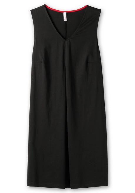 Sheego Ärmelloses Jerseykleid Mit Taschen, In A-Linie - Schwarz Sheego