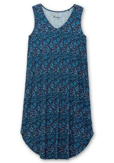Sheego Ärmelloses Midi-Jerseykleid Mit Ornamentprint - Marine Gemustert Sheego