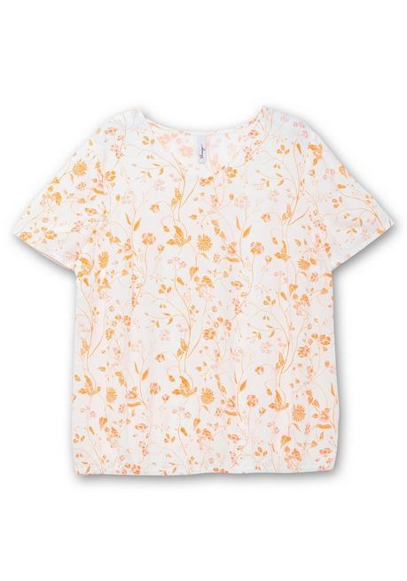 Sheego Bedruckte Tunika Mit Gummizugbund - Orange Bedruckt Sheego