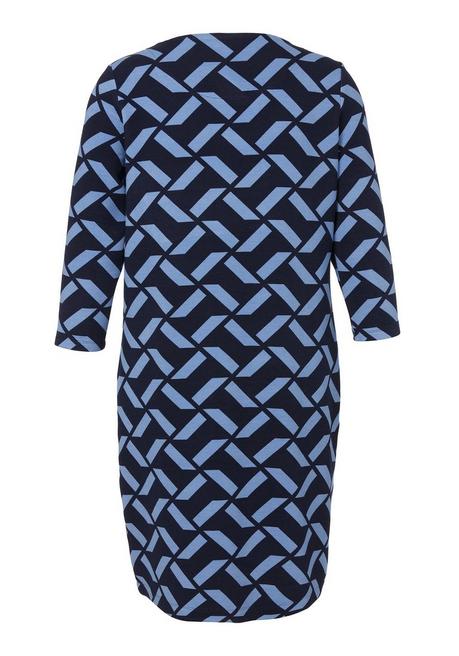 VIA APPIA DUE Bedrucktes Etuikleid Mit Eingrifftaschen - Indigo Gemustert Sheego