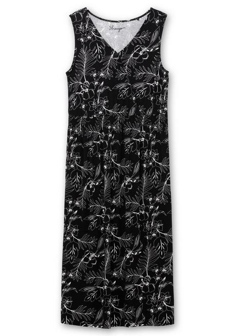 Sheego Bedrucktes Jerseykleid In Midilänge - Schwarz-weiß Sheego