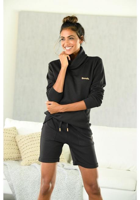 Bench LM LBG Longsweatshirt - Schwarz Sheego