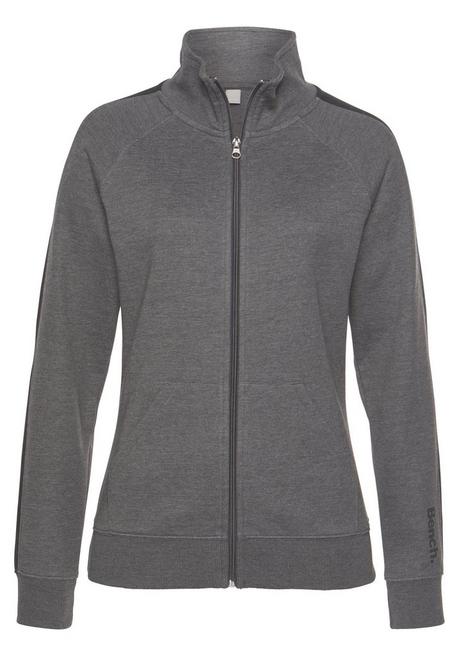 Bench LM LBG Sweatjacke - Anthrazit Meliert Sheego