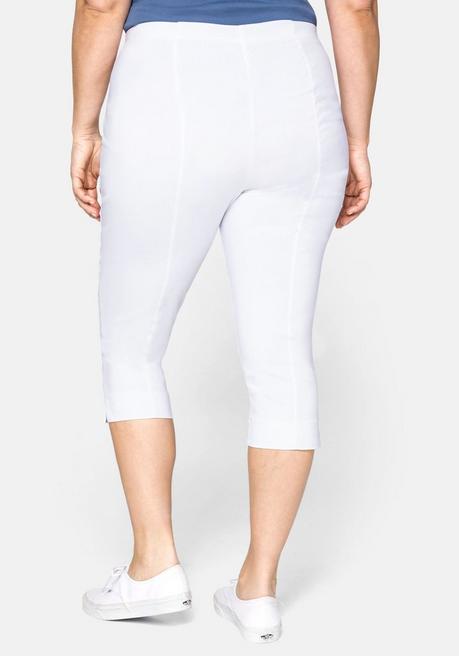 Sheego Bengalin-Hose In Caprilänge Mit Schlupfbund - Weiß Sheego