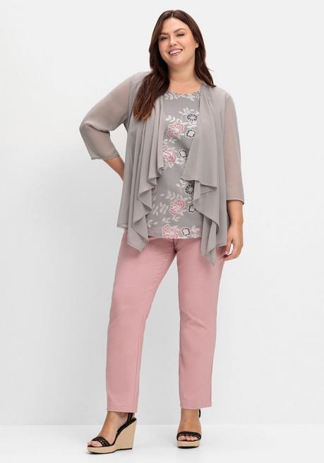 sheego Bengalin-Hose mit seitlichem Dehnbund - rosé sheego