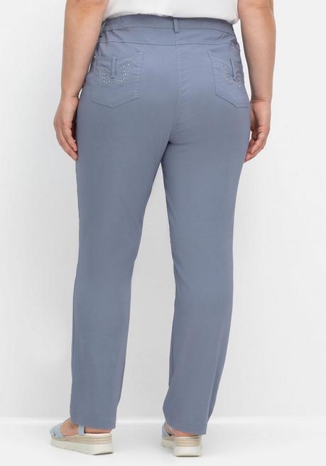 Sheego Bengalin-Hose Mit Seitlichem Dehnbund - Taubenblau Sheego