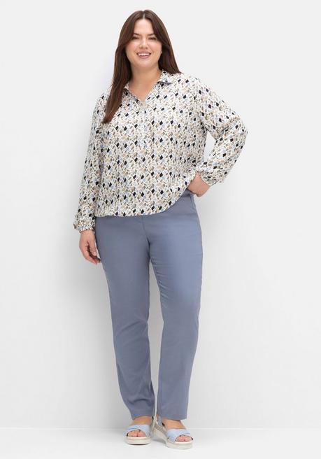 Sheego Bengalin-Hose Mit Seitlichem Dehnbund - Taubenblau Sheego