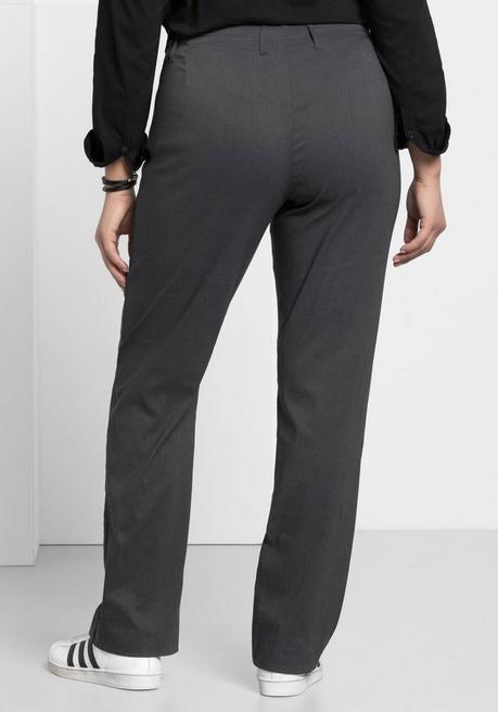 Sheego Bengalinhose In Gerader Form - Grau Meliert Sheego