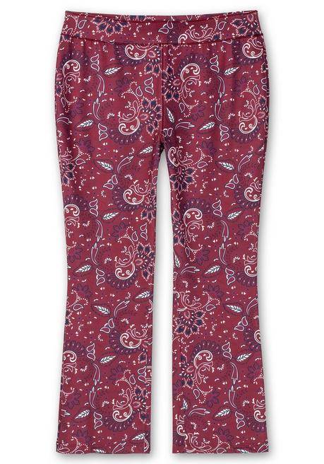 Sheego By Joe Browns Bequeme Hose Mit Paisleyprint Und Bootcutform - Weinrot Gemustert Sheego