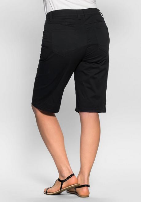 Sheego Bermudas In 5-Pocket-Form, Aus Baumwoll-Twill - Schwarz Sheego