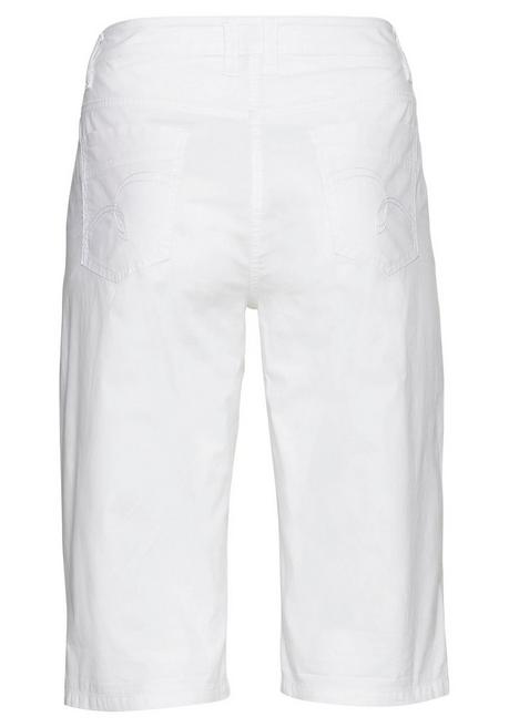 Sheego Bermudas Mit Individuellem Saumaufschlag - Weiß Sheego