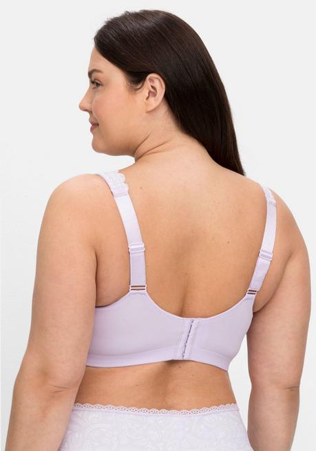 Sheego BH Ohne Bügel Aus Dekorativer Vollspitze - Lavendel Sheego