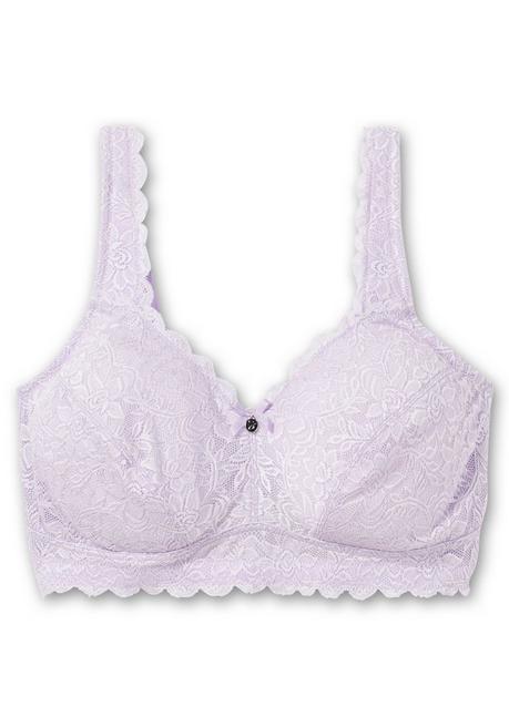Sheego BH Ohne Bügel Aus Dekorativer Vollspitze - Lavendel Sheego