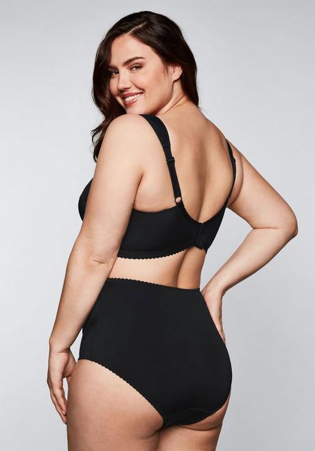 Sheego BH Ohne Bügel Mit Breitem Unterbrustband - Schwarz Sheego