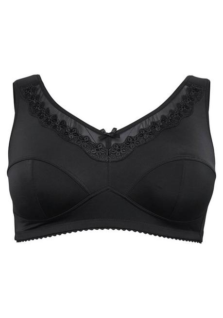 Sheego BH Ohne Bügel Mit Breitem Unterbrustband - Schwarz Sheego
