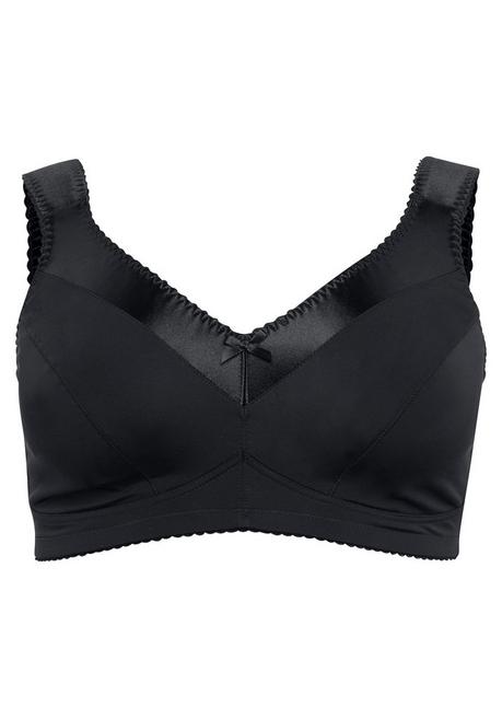 Sheego BH Ohne Bügel Mit Breiten Wattierten Trägern - Schwarz Sheego