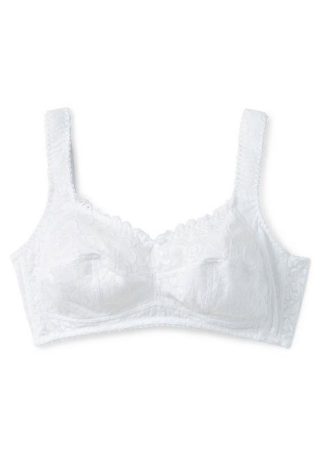 Sheego BH Ohne Bügel Mit Leicht Transparenter Spitze - Weiß Sheego