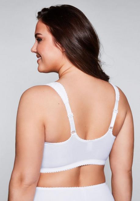 Sheego BH Ohne Bügel Mit Vorderverschluss - Weiß Sheego