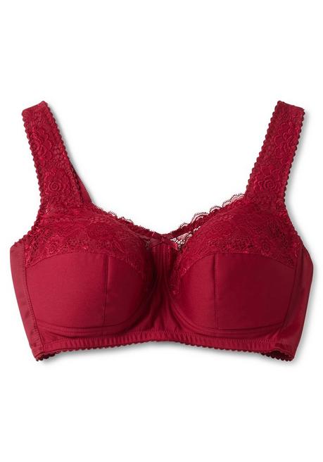 Sheego BH Ohne Bügel Mit Wattierten Cups - Burgund Sheego