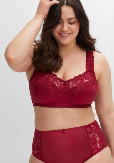 Sheego BH Ohne Bügel Mit Wattierten Cups - Burgund Sheego